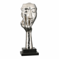 Socha Quin, 56 cm, stříbrná