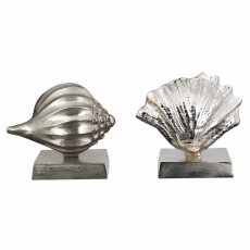 Socha Shell (SET 2 ks), 19 cm, stříbrná - 1