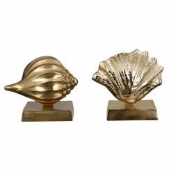 Socha Shell (SET 2 ks), 19 cm, zlatá