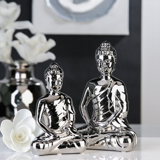 Soška keramická Sediaci Budha, 20,5 cm - 1