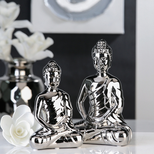 Soška keramická Sediaci Budha, 24,5 cm - 1