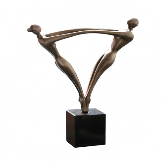 Soška na mramorovém podstavci Couple, 50 cm - 1