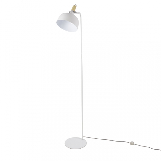 Stojací lampa kovová Acky, 160 cm, bílá - 1