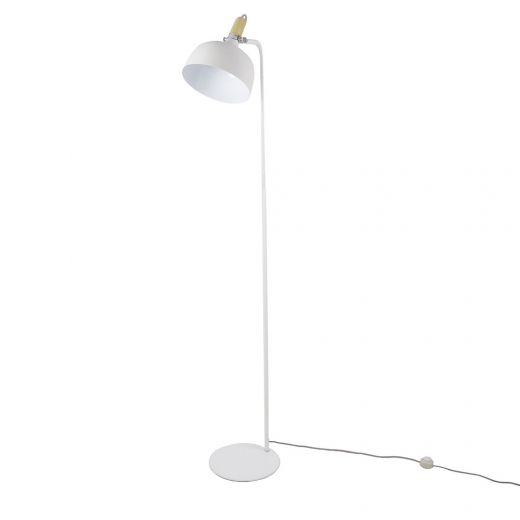 Stojací lampa kovová Acky, 160 cm, bílá - 1