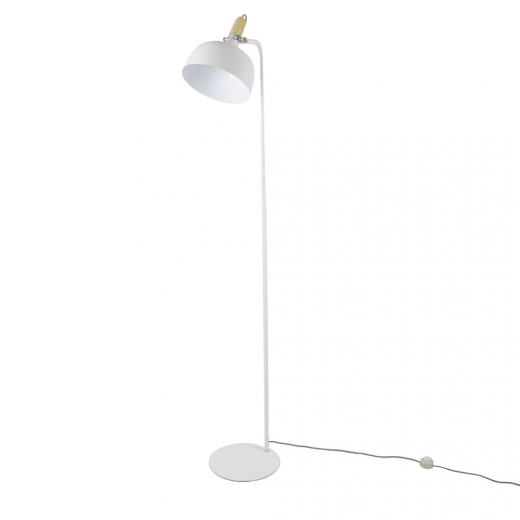Stojacia lampa kovová Acky, 160 cm, biela - 1