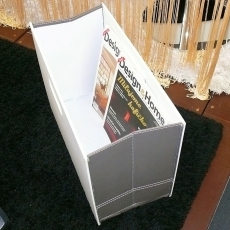 Stojan na časopisy skládací, bílá/šedá - 4