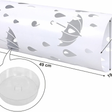 Stojan na dáždniky Defect, 49 cm, biela - 4