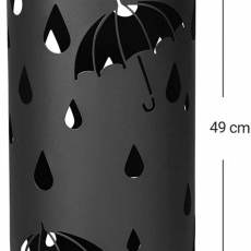 Stojan na dáždniky Defect, 49 cm, čierna - 7