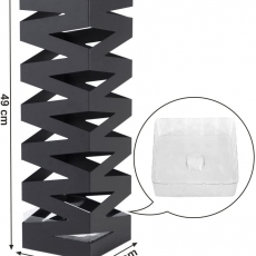 Stojan na dáždniky Kairos, 49 cm, čierna - 4