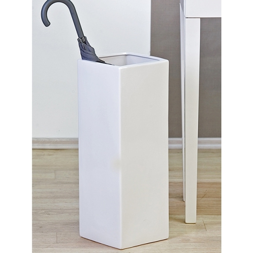 Stojan na dáždniky keramický Straight, 60 cm, biela - 1