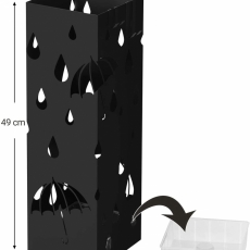 Stojan na dáždniky Susan, 49 cm, čierna - 4