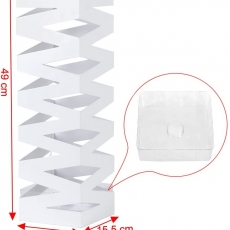 Stojan na deštníky Kairos, 49 cm, bílá - 7