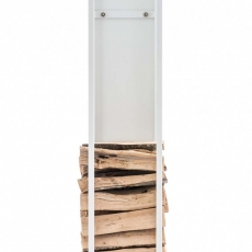 Stojan na drevo Gnister, 100 cm, matná biela - 2