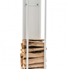 Stojan na drevo Gnister, 100 cm, matná biela - 1