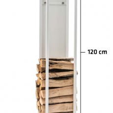 Stojan na drevo Gnister, 120 cm, matná biela - 3