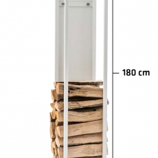 Stojan na drevo Gnister, 180 cm, matná biela - 4