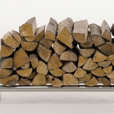Stojan na dřevo Gunar, 75x40 cm, čiré sklo - 2