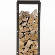 Stojan na drevo Karin, 40x100 cm, matná čierna - 2