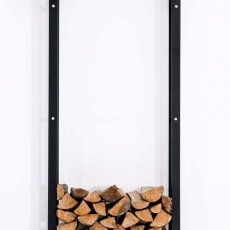 Stojan na drevo Karin, 60x150 cm, matná čierna - 2