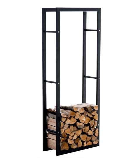 Stojan na drevo Karin, 60x150 cm, matná čierna