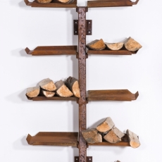 Stojan na drevo Madera, 25x60x100 cm, hrdza - 2