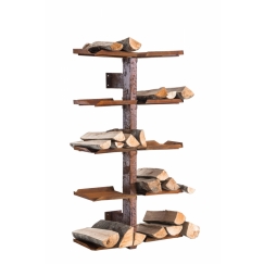 Stojan na drevo Madera, 25x60x100 cm, hrdza