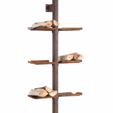 Stojan na drevo Madera, 25x60x150 cm, hrdza - 1