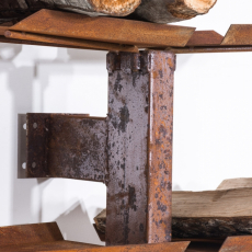 Stojan na drevo Madera, 25x60x150 cm, hrdza - 5