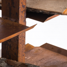 Stojan na drevo Madera, 25x60x150 cm, hrdza - 7