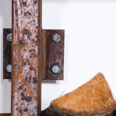 Stojan na drevo Madera, 25x60x150 cm, hrdza - 8