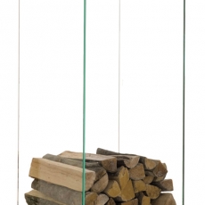 Stojan na dřevo Malin, 40x150 cm, čiré sklo - 1