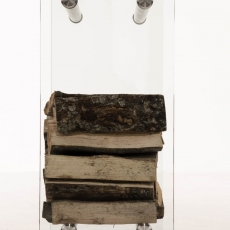 Stojan na dřevo Malin, 40x60 cm, čiré sklo - 2