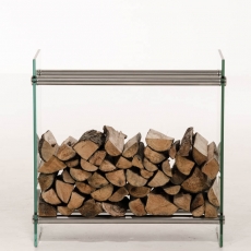Stojan na drevo Malin, 40x60 cm, číre sklo - 3