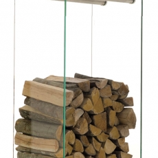 Stojan na dřevo Malin, 40x60 cm, čiré sklo - 1