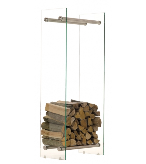 Stojan na dřevo Malin, 60x150 cm, čiré sklo