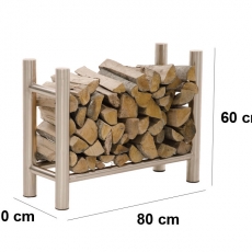 Stojan na dřevo Medea, 80x60 cm, nerez - 5