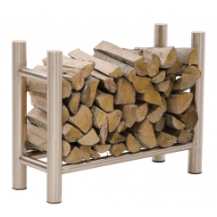 Stojan na dřevo Medea, 80x60 cm, nerez