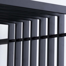 Stojan na drevo nástenný John, 150 cm, matná čierna - 4