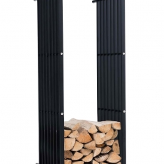 Stojan na drevo nástenný John, 150 cm, matná čierna - 1