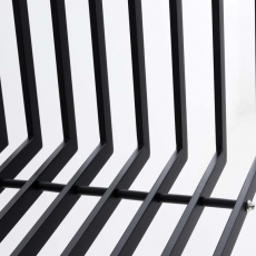 Stojan na drevo nástenný John, 150 cm, matná čierna - 5