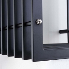 Stojan na drevo nástenný John, 150 cm, matná čierna - 6