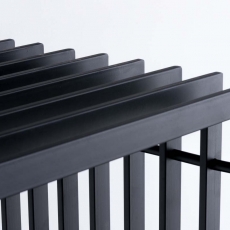 Stojan na drevo nástenný John, 150 cm, matná čierna - 7