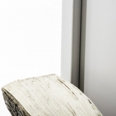 Stojan na dřevo Roma, 30x100 cm, matná bílá - 6