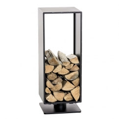 Stojan na dřevo Roma, 30x100 cm, matná černá