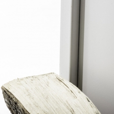 Stojan na dřevo Roma, 50x100 cm, matná bílá - 9