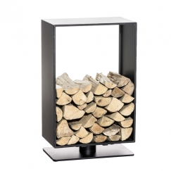 Stojan na drevo Roma, 50x100 cm, matná čierna