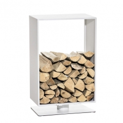 Stojan na dřevo Roma, 50x80 cm, matná bílá