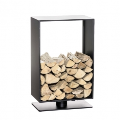 Stojan na drevo Roma, 50x80 cm, matná čierna