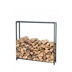 Stojan na drevo Skog, 125x120 cm, matná čierna