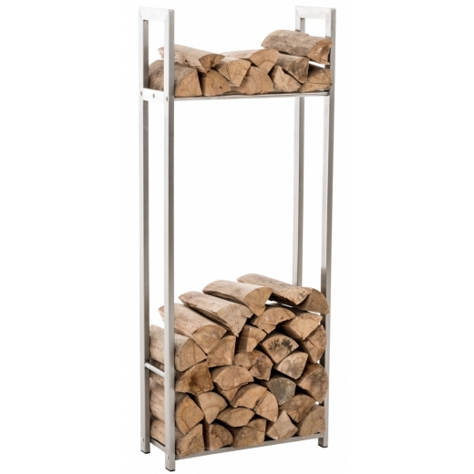 Stojan na dřevo Snow, 100x40x25m, stříbrná - 1